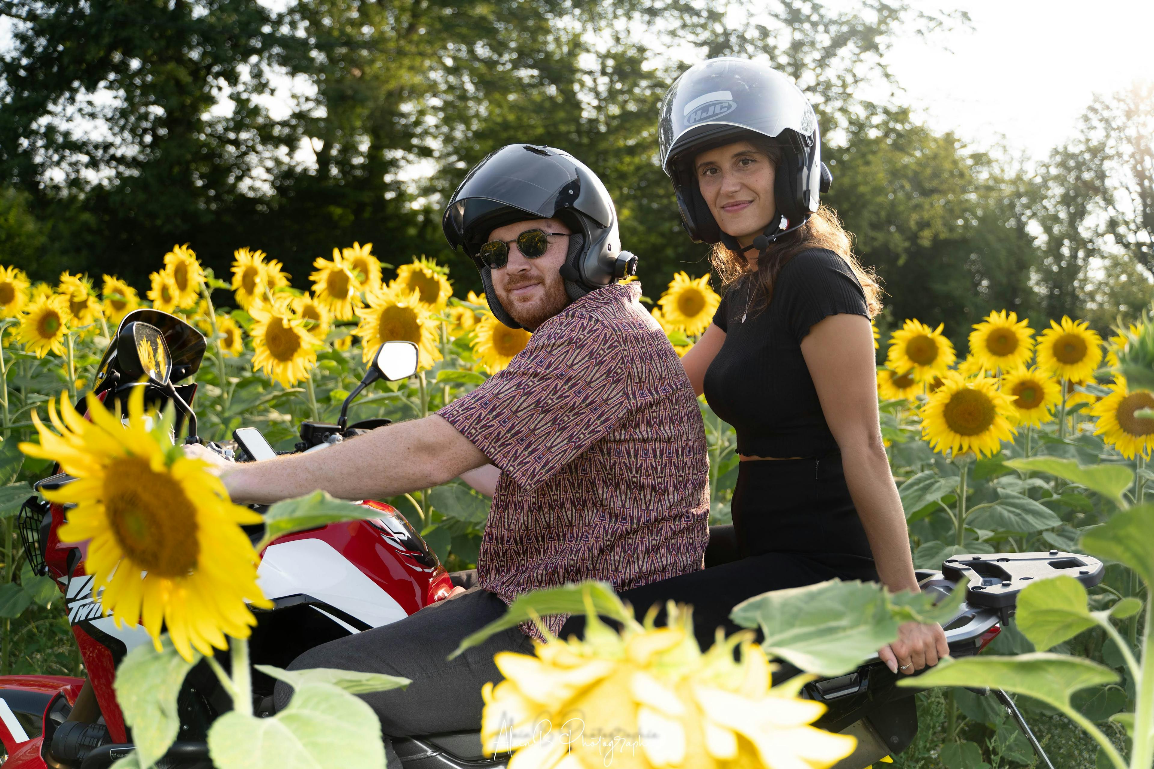 Séance couple moto avec Maud & Jeremy
