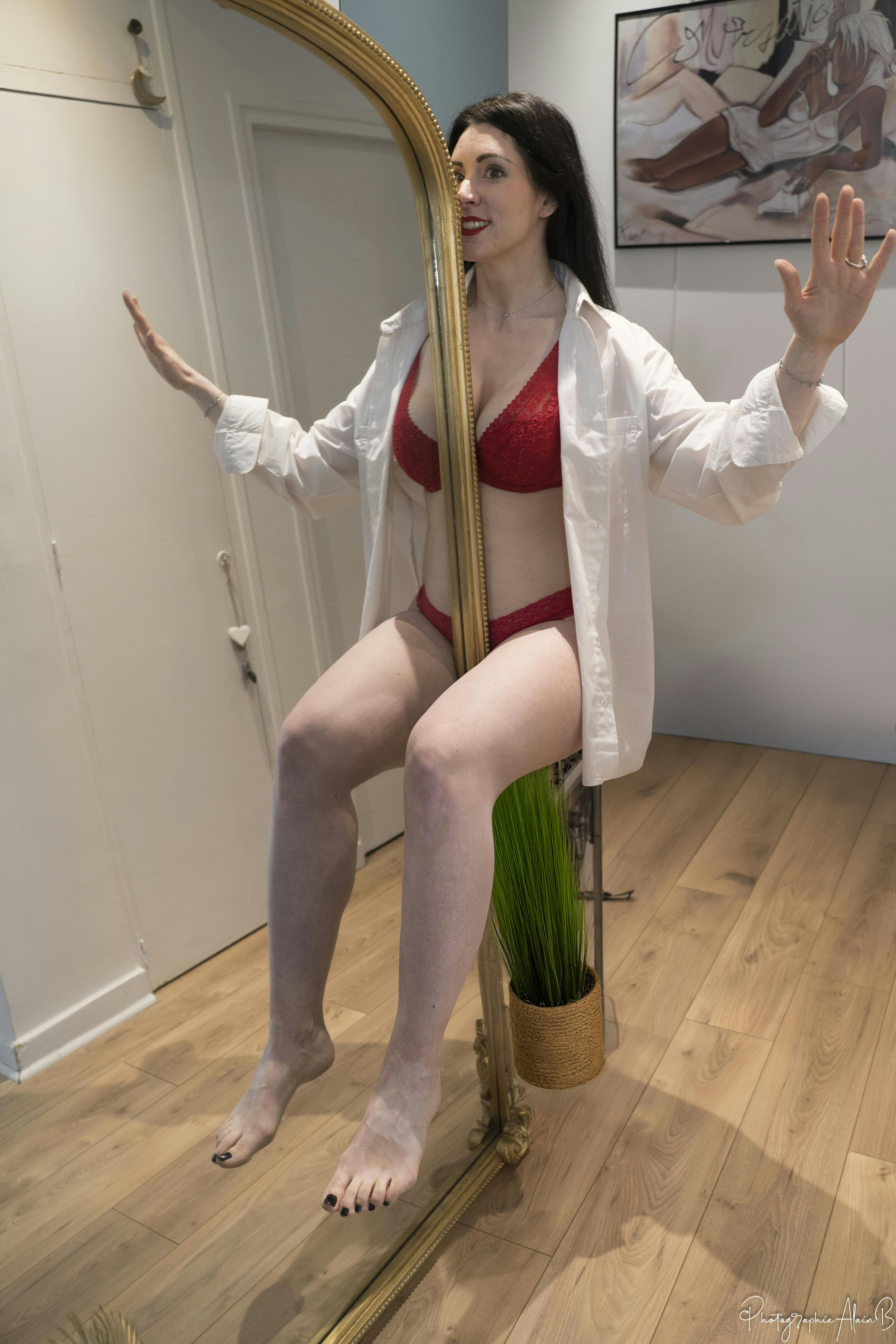 Audrey illusion d'optique miroir