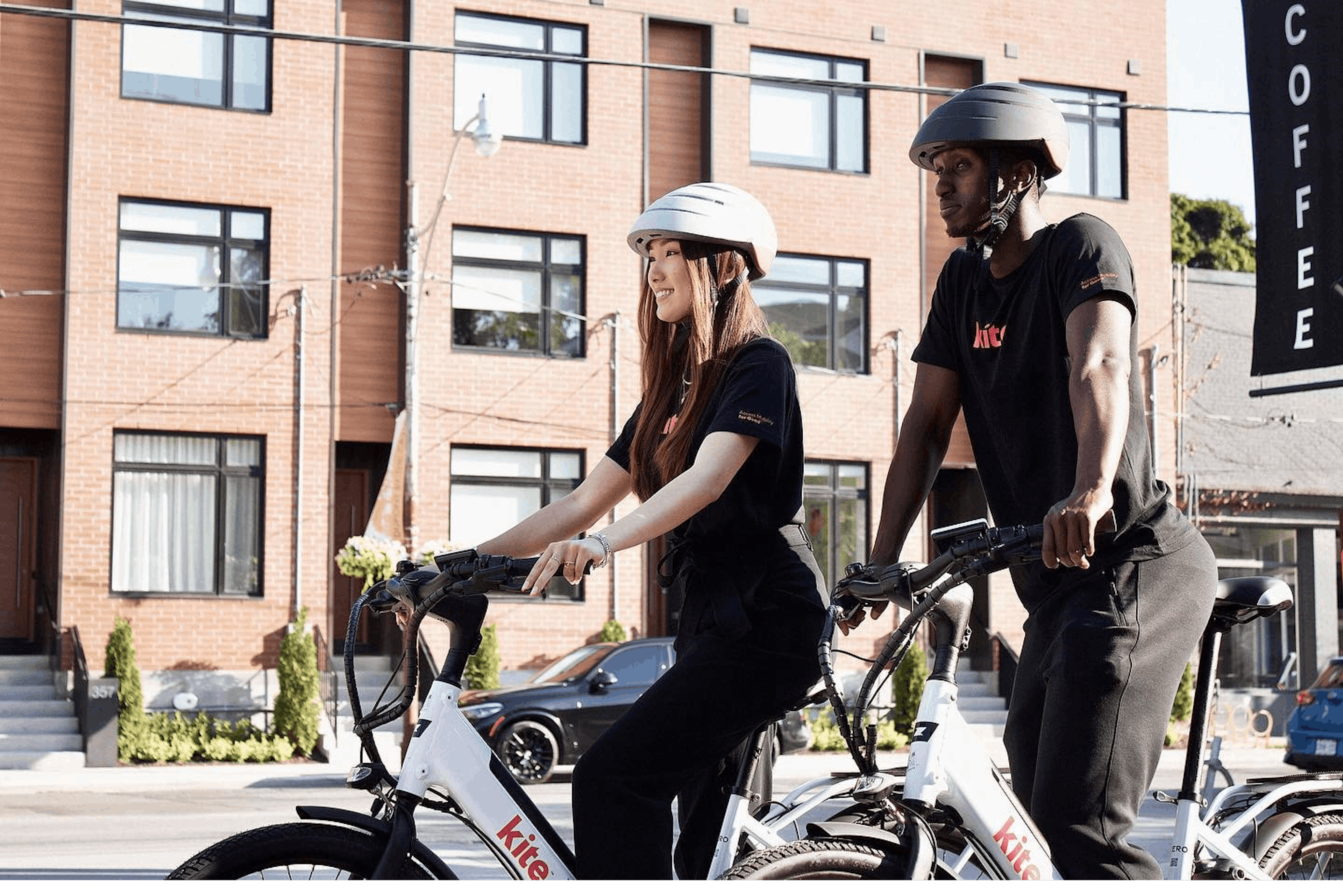 Two people on Kite e-bike 