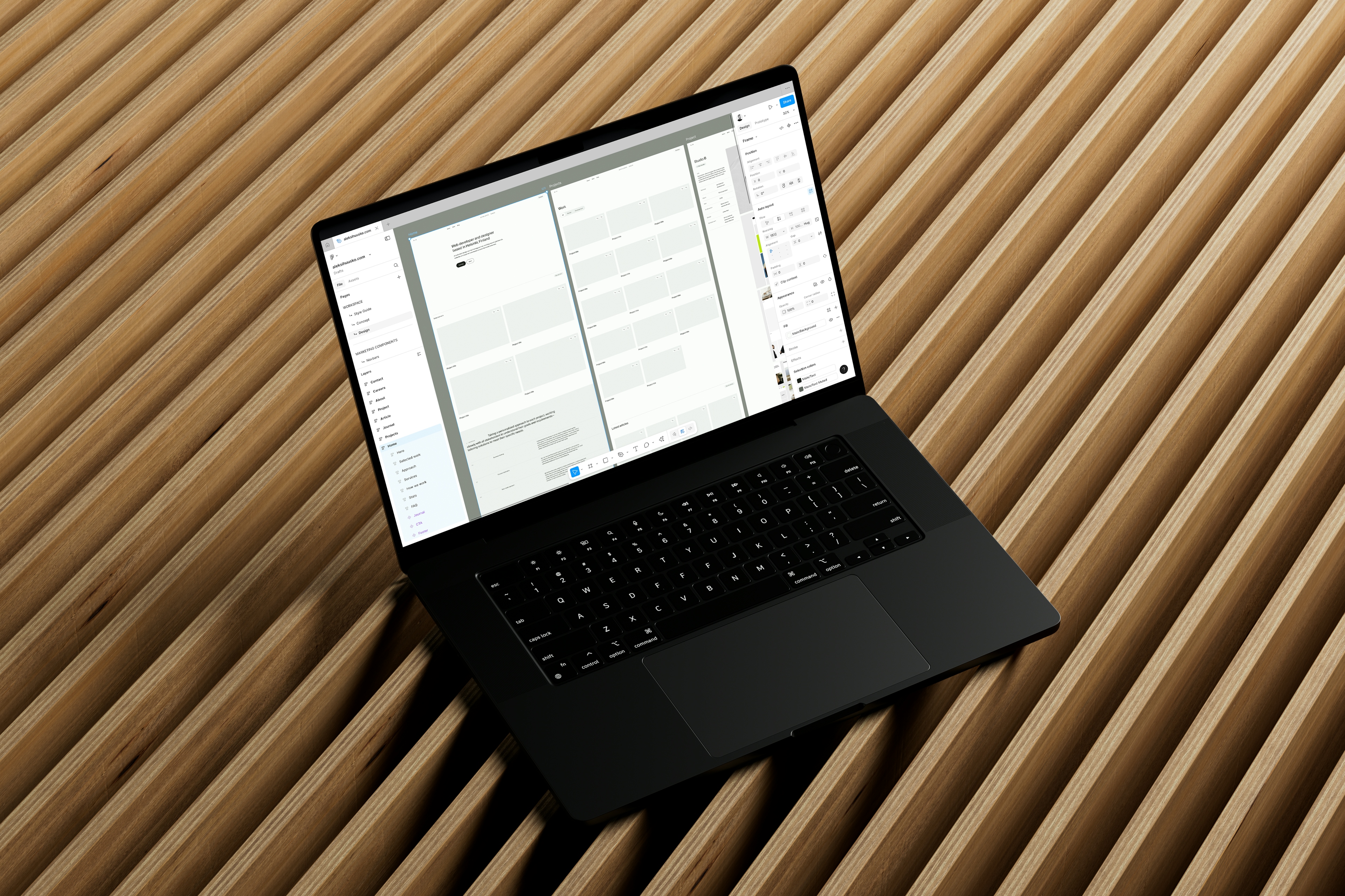aleksi huusko figma design laptop mockup
