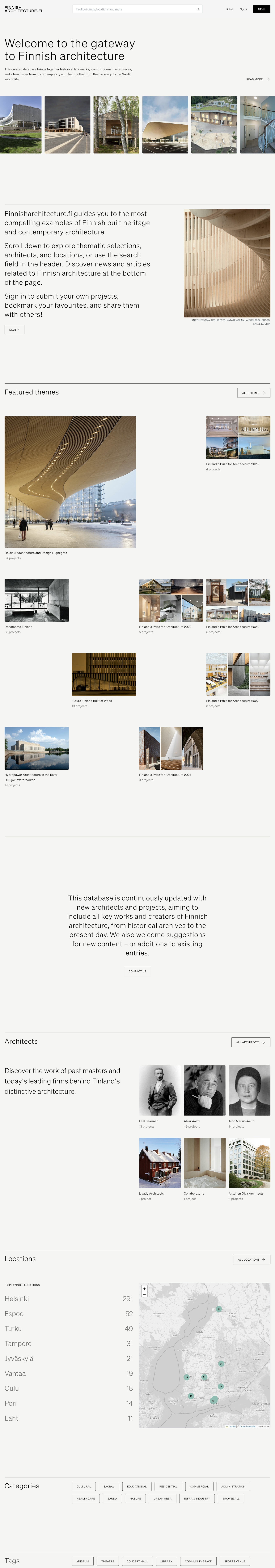 finnisharchitecture website
