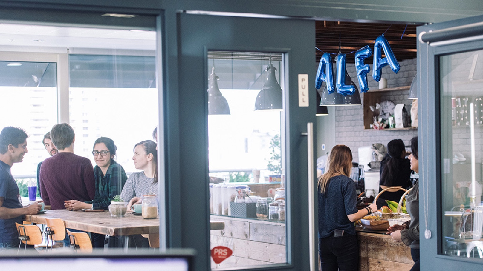 Alfa Employees in cafe