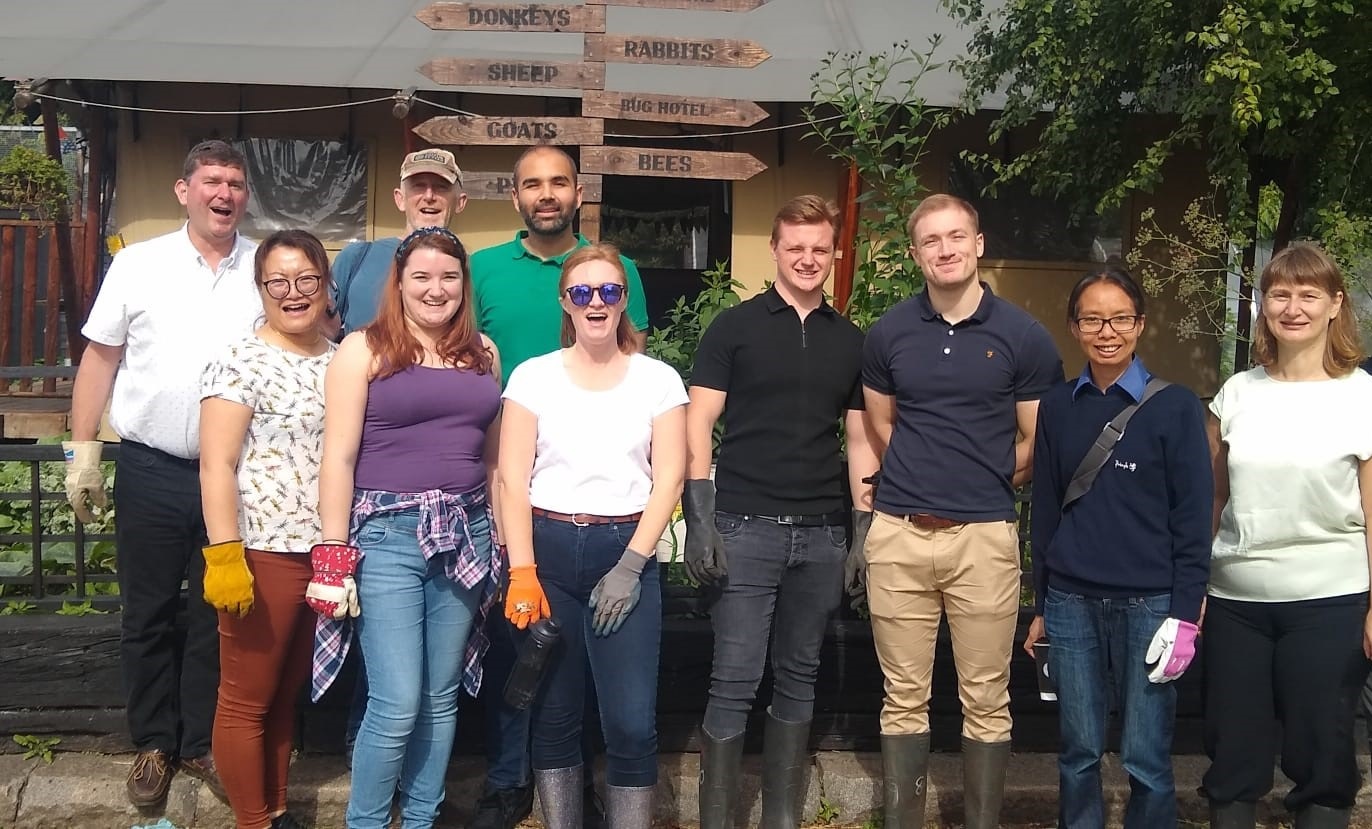 Alfa's Finance Team at a farm