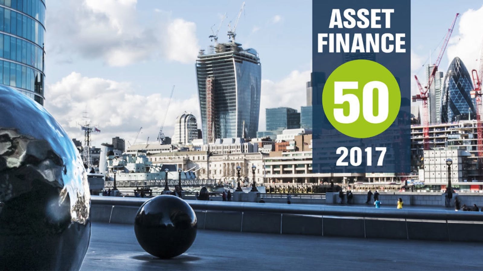 Asset Finance 50 2017 with London Skyline