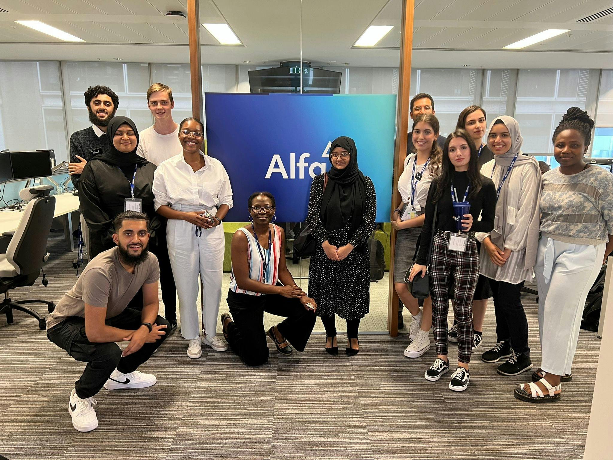 a group of students who joined Alfa for Racial Equity's work experience program