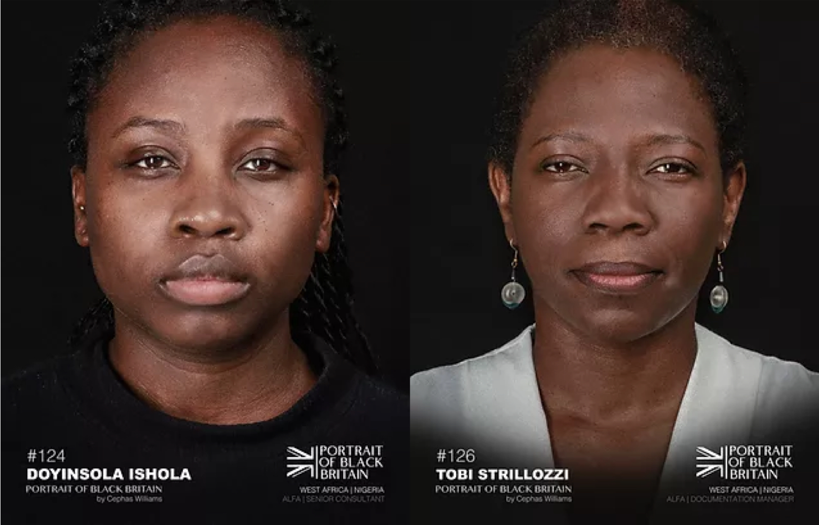 Alfa’s own Doyinsola Ishola and Tobi Strillozi featuring in the Portrait of Black Britain