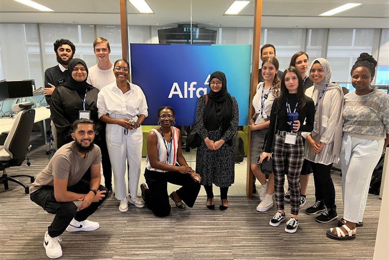 alfa employees gathered