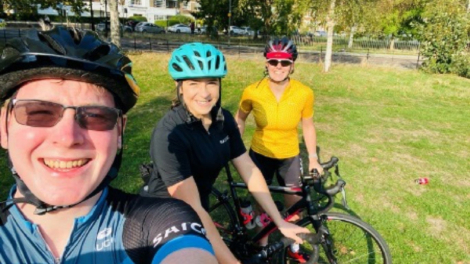 Selfie of Alfa team ahead of their cycle to Brighton