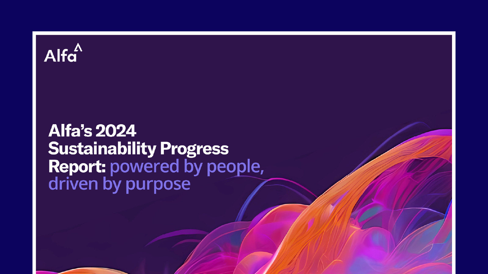 promo image for Alfa's 2024 Sustainability Progress Report