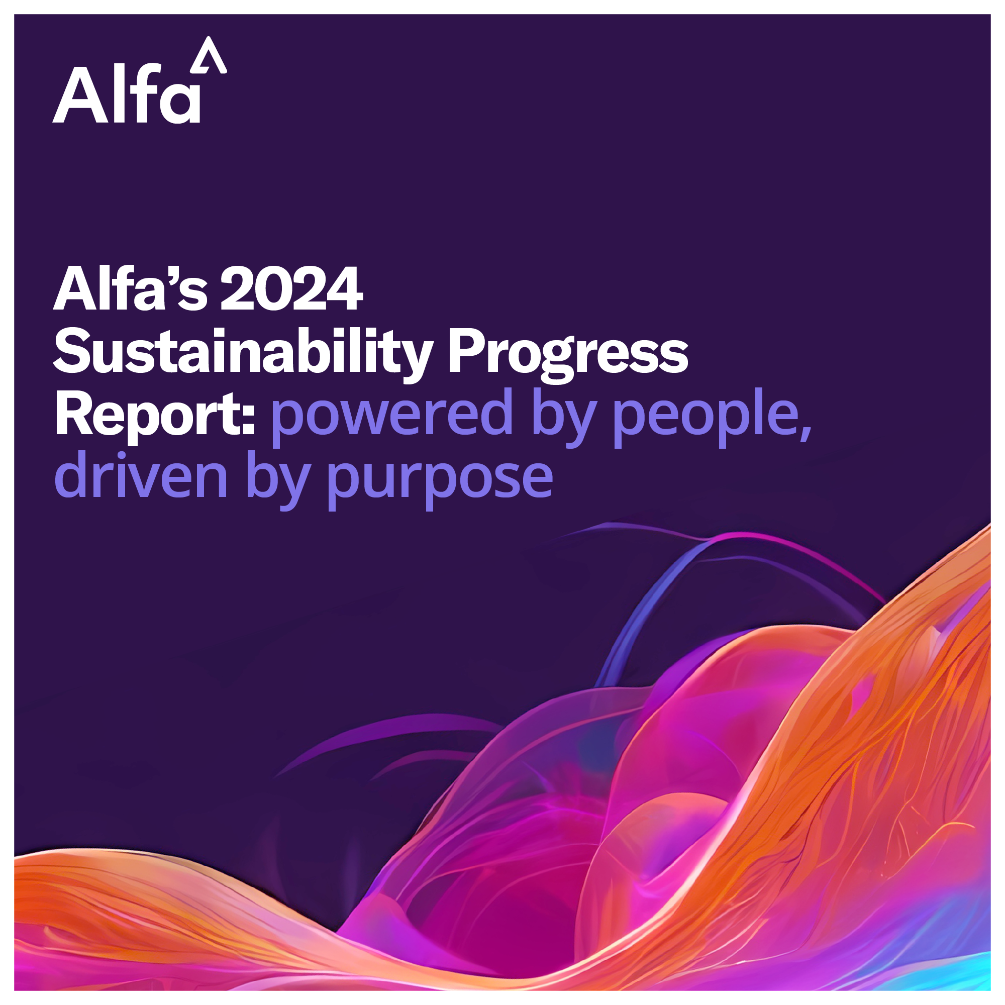 promo image for Alfa's 2024 Sustainability Progress Report