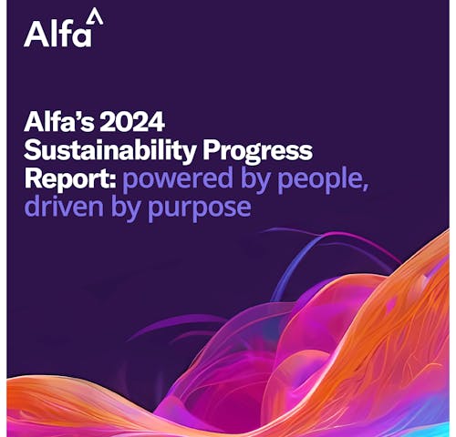 promo image for Alfa's 2024 Sustainability Progress Report