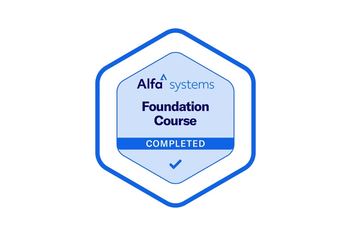Completed Alfa Systems Foundation Course badge