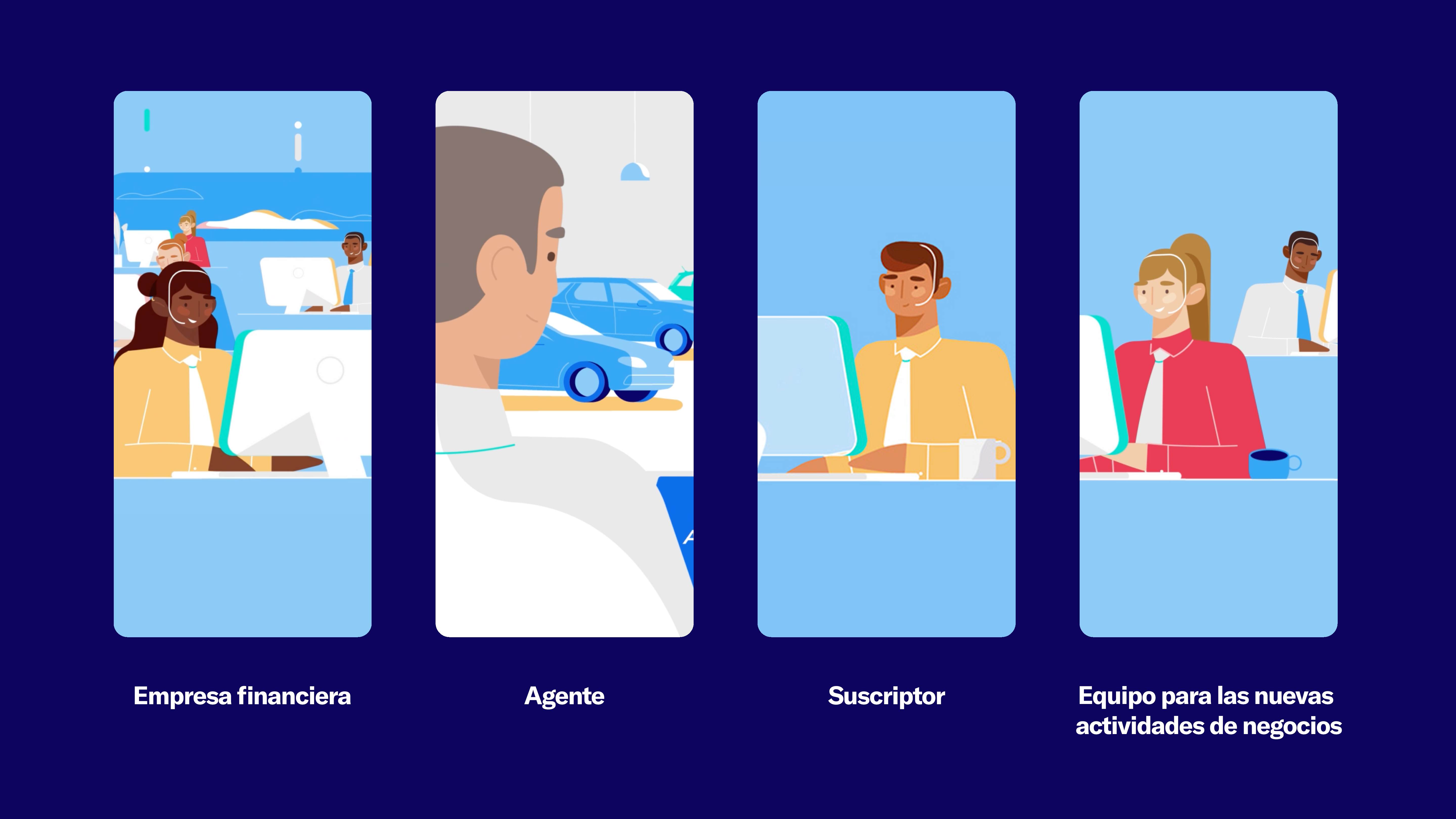 Empresa financiera, Agente, Suscriptor, Equipo para las nuevas actividades de negocios