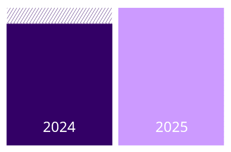 graphic comparing 2024 and 2025 results