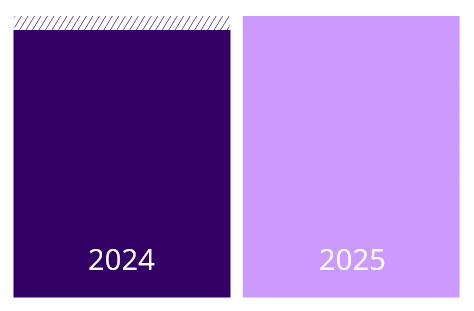 graphic comparing 2024 and 2025 results