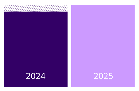 graphic comparing 2024 and 2025 results