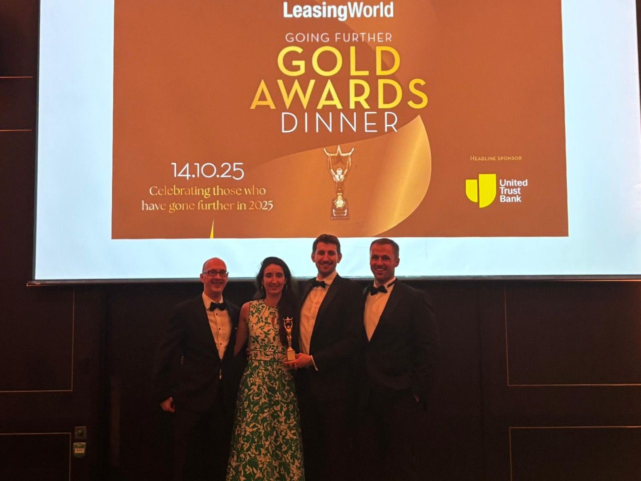 Alfa team collecting the LeasingWorld Gold EDI Trailblazer award