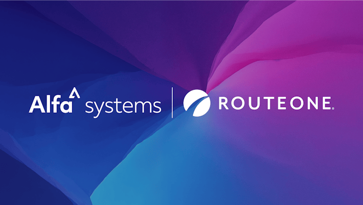Alfa Systems and RouteOne logos