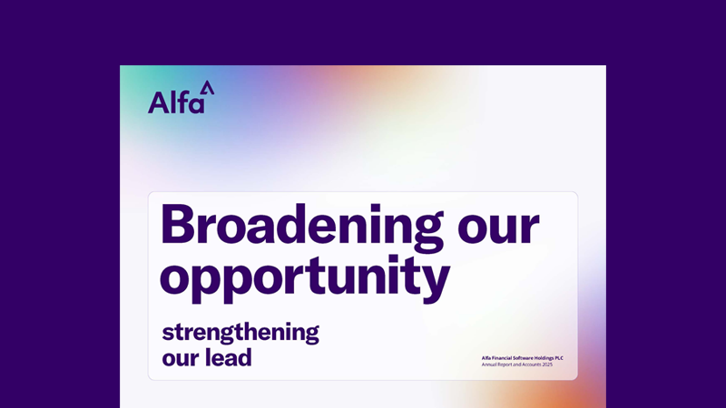 Promo image showing Alfa's 2025 Annual Report cover