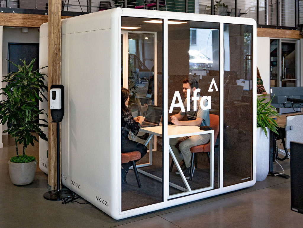 an Alfa-branded meeting room