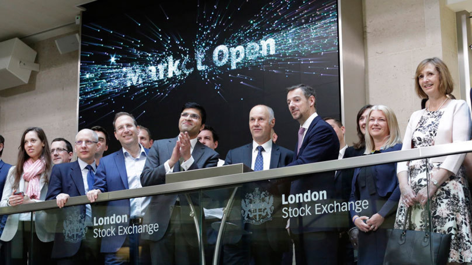 Alfa Team on Balcony at London Stock Exchange