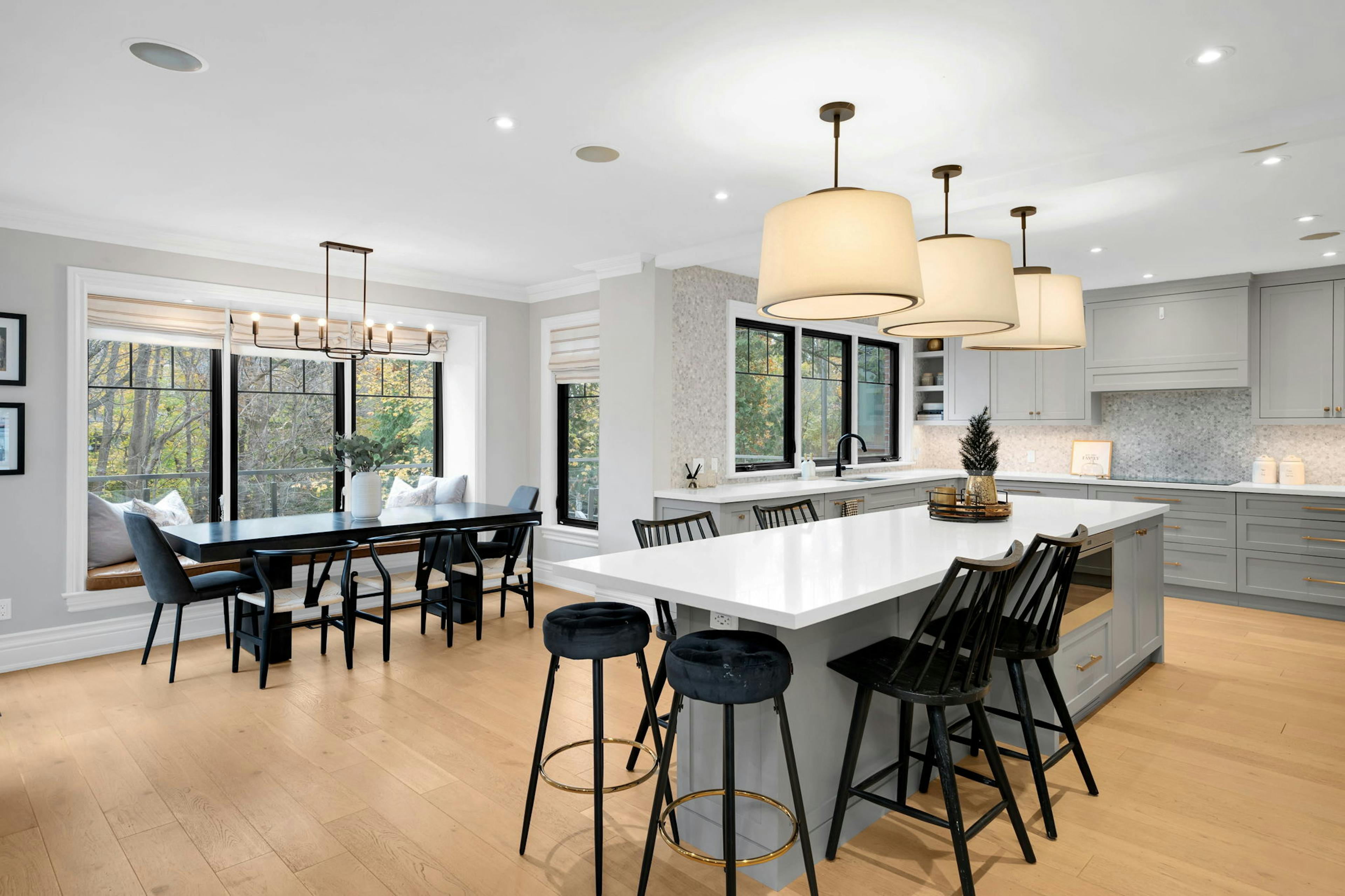  At the heart of the home is a custom-designed kitchen—a true masterpiece.