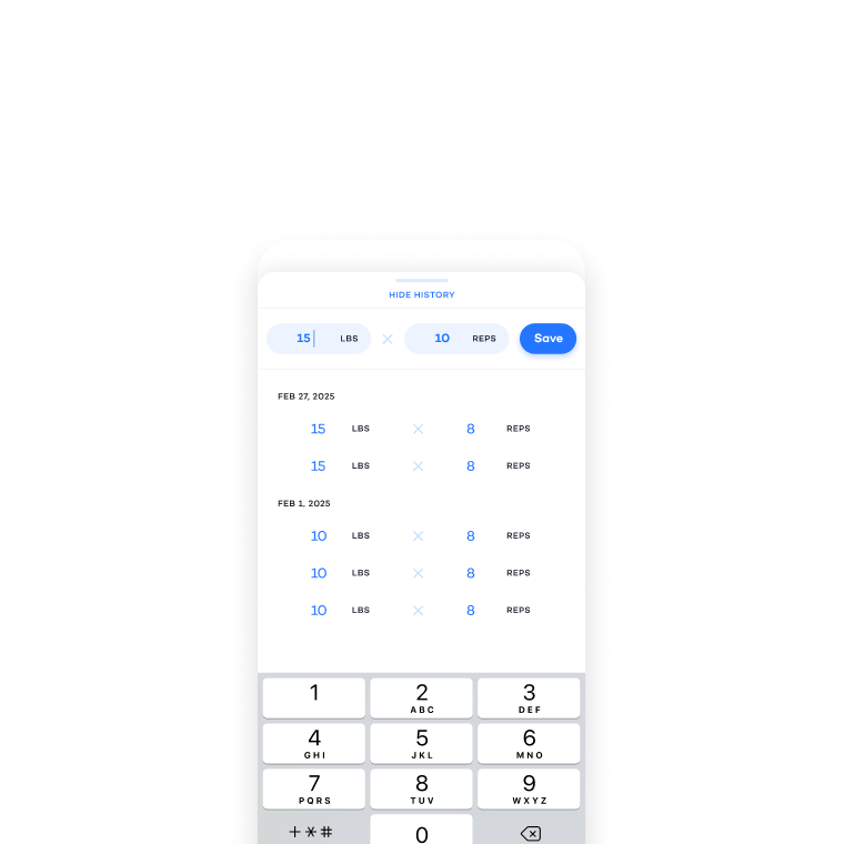 Track weight & reps image