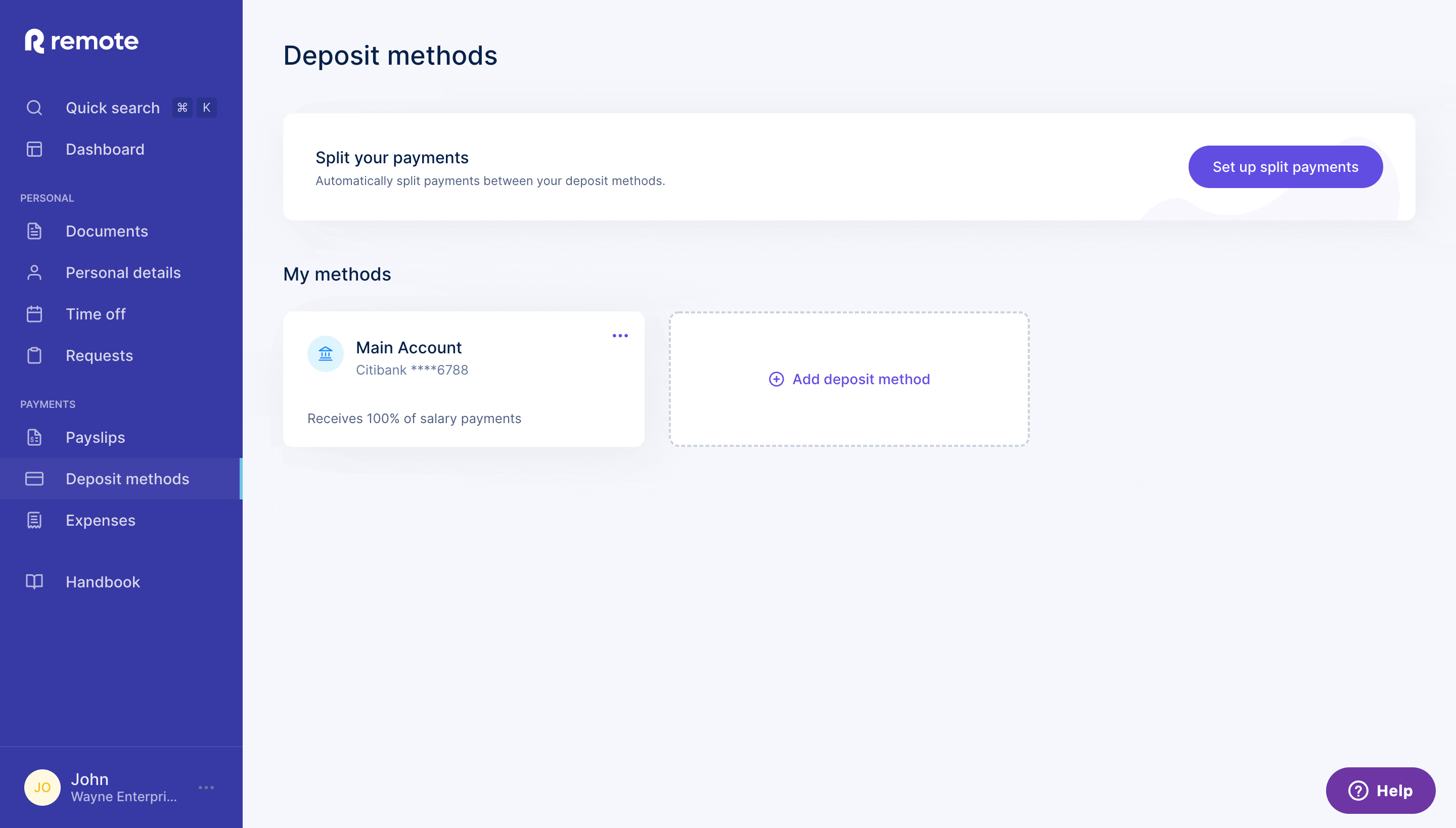 easy instructions to use split payments with Remote