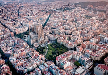 Beautiful skyline of Barcelona, Spain