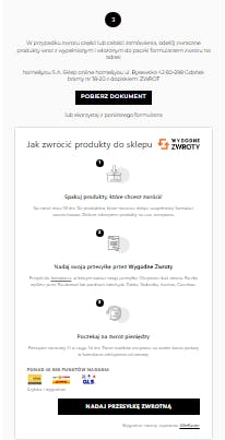 Home & You baner Wygodne Zwroty na stronie sklepu