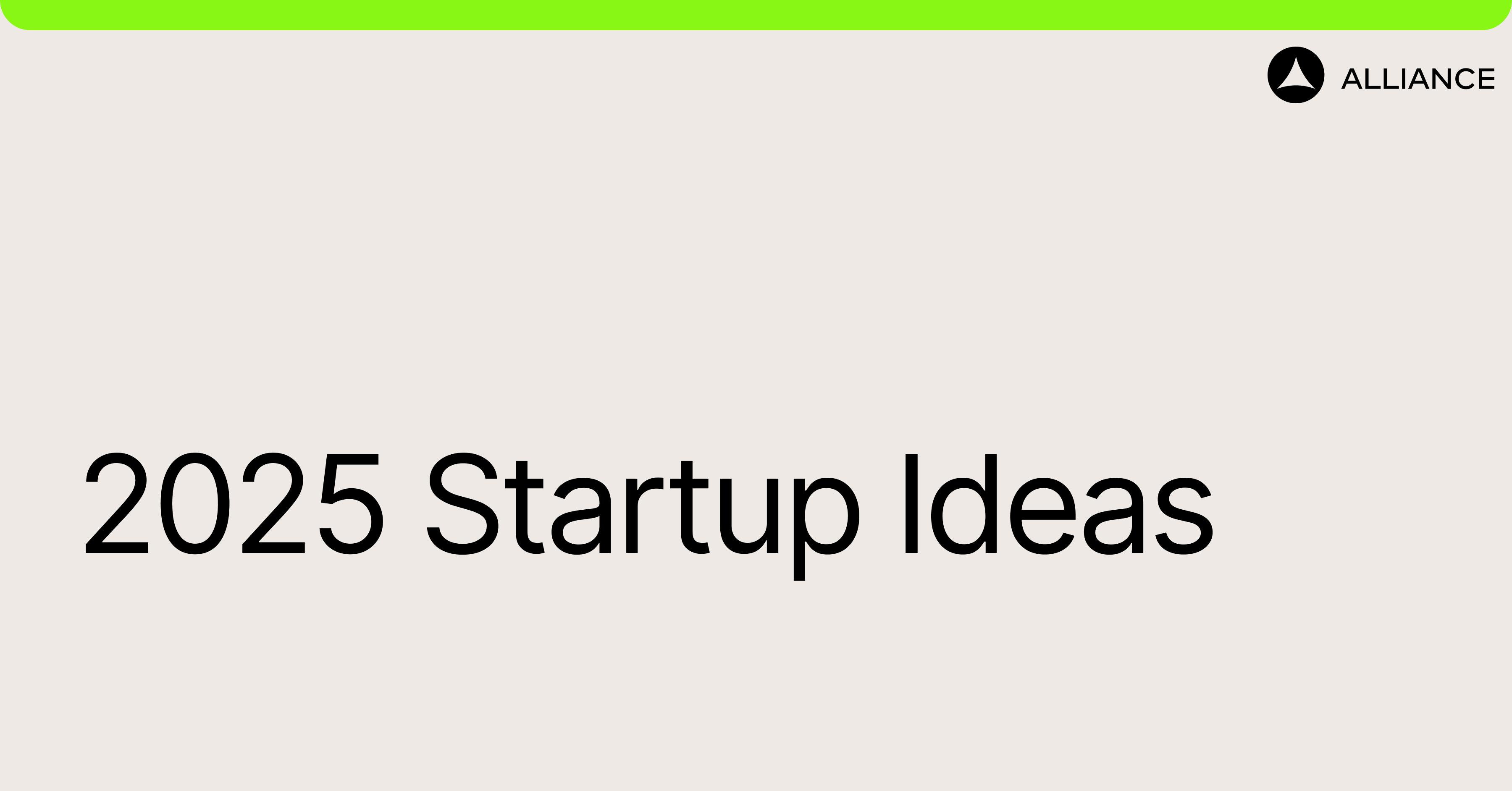 2025 Startup Ideas