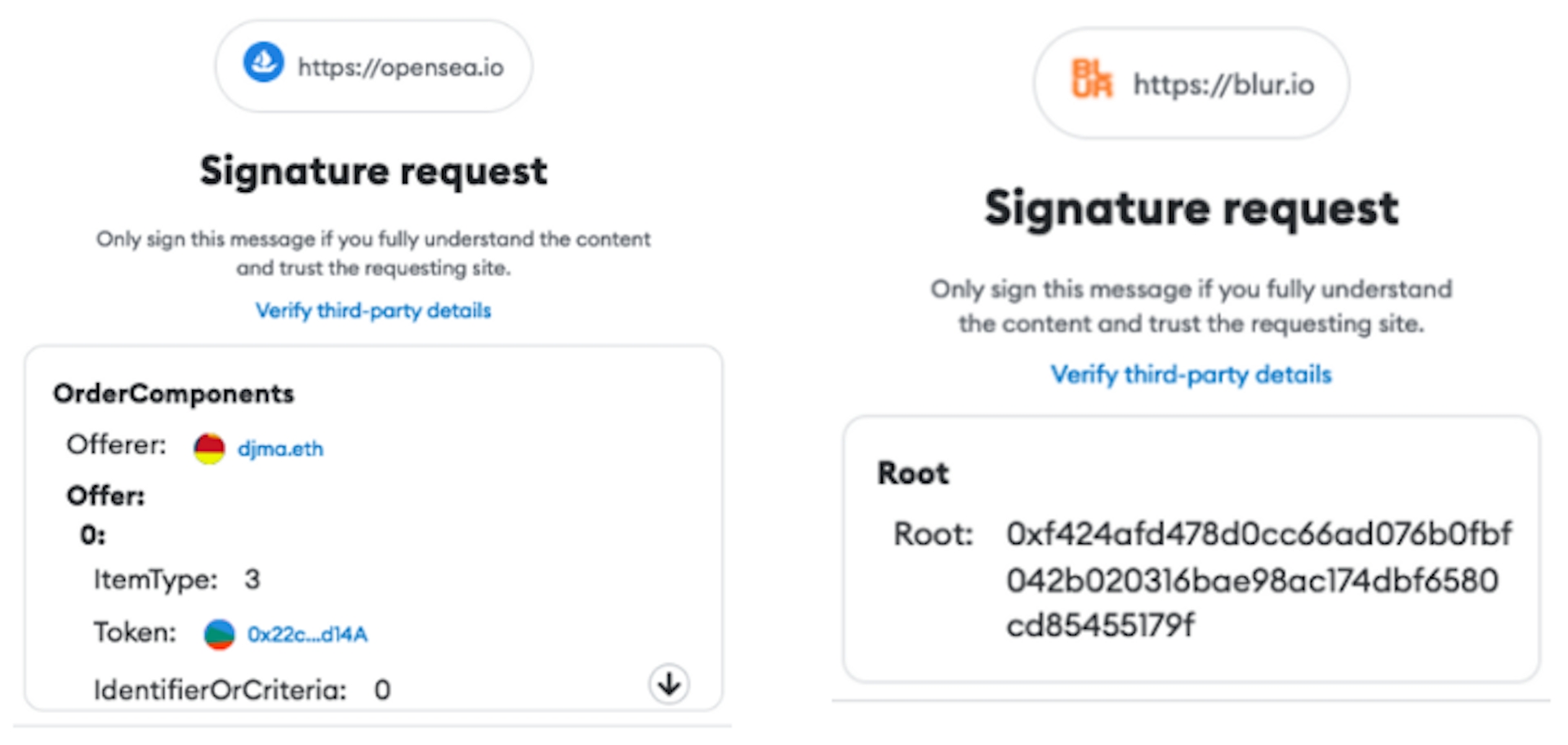 Listing an NFT on Opensea and Blur by signing a transaction