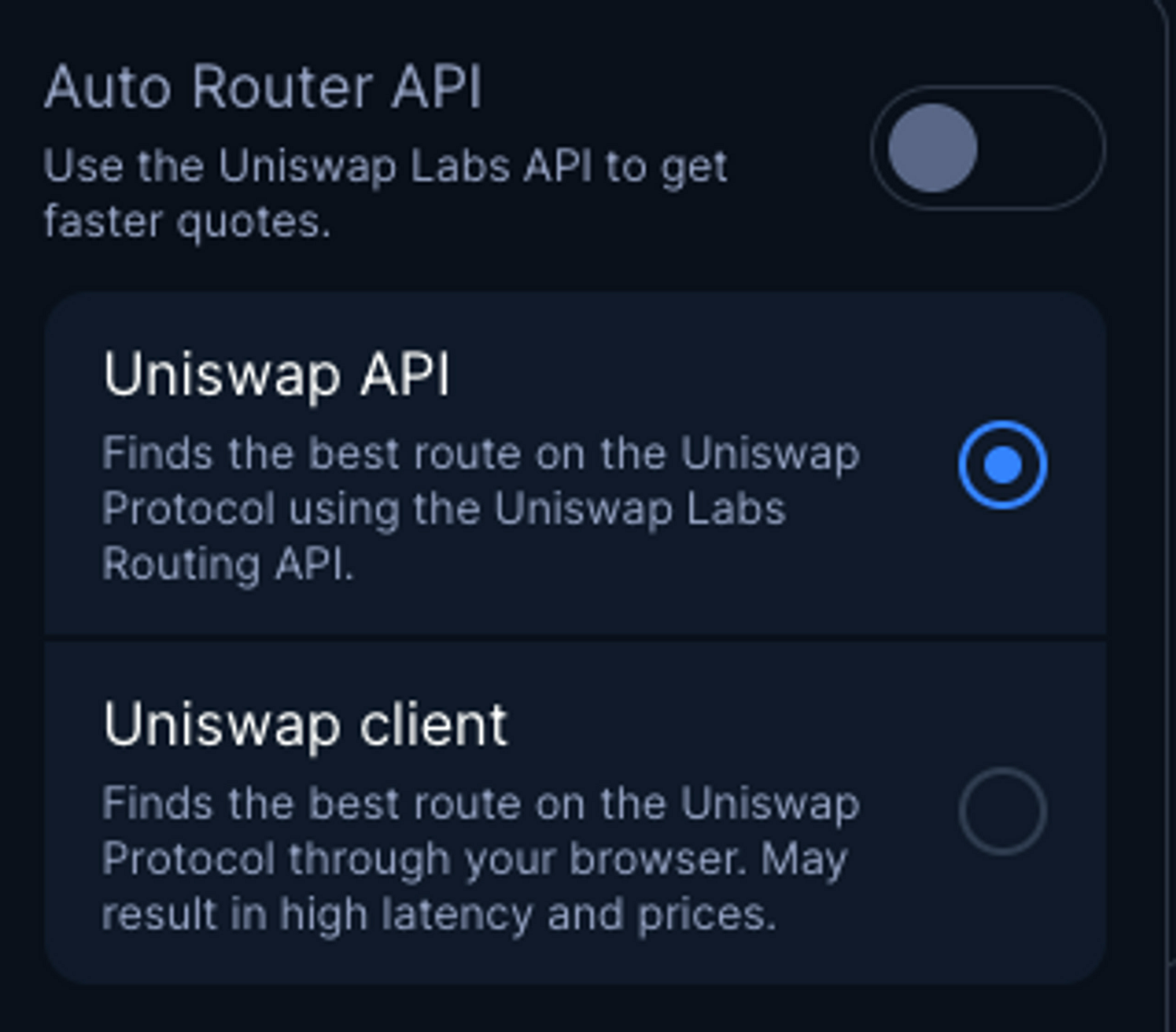 Uniswap’s (optional-ish) centralized router