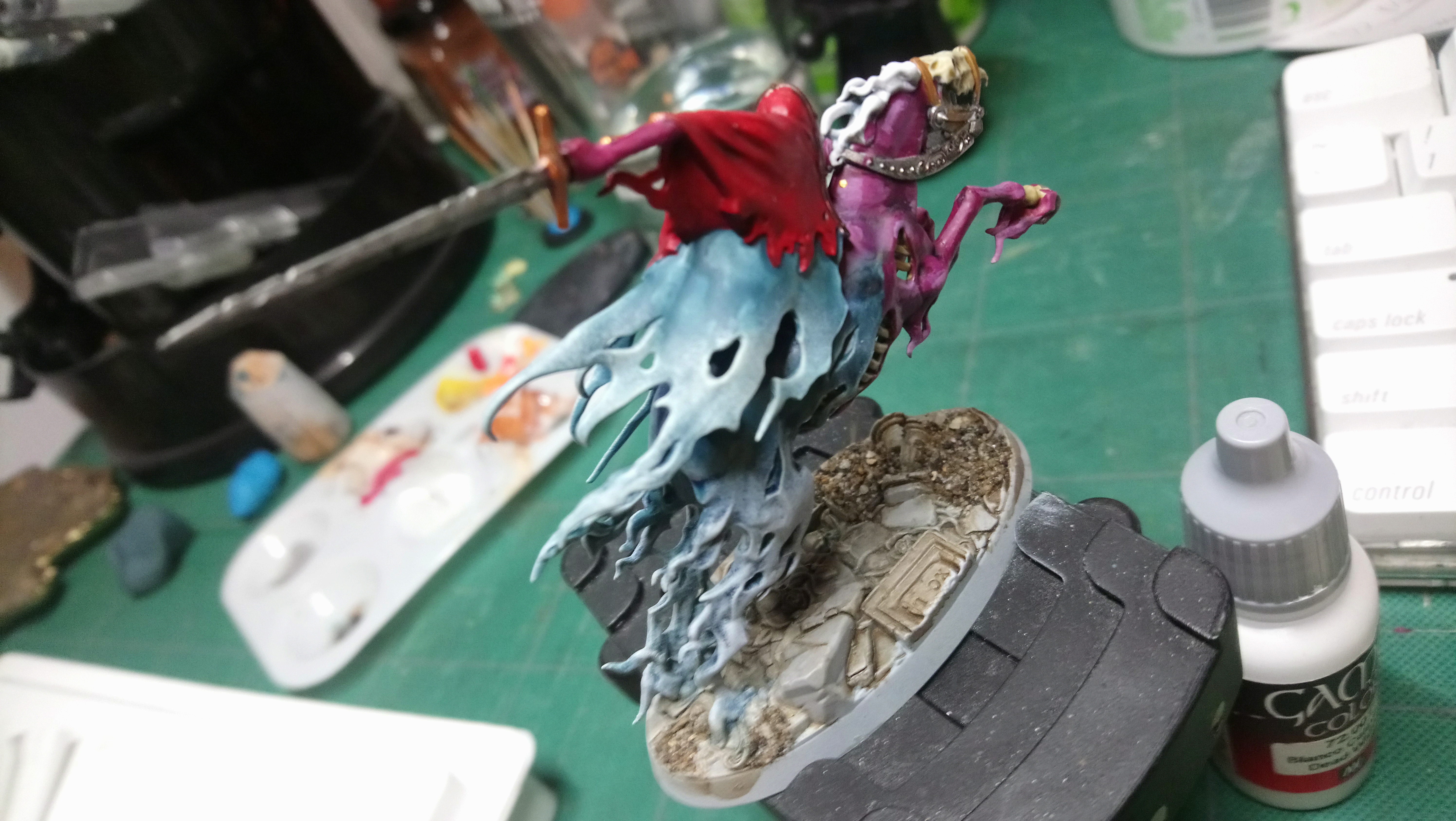 A thin chalky layer of grey.