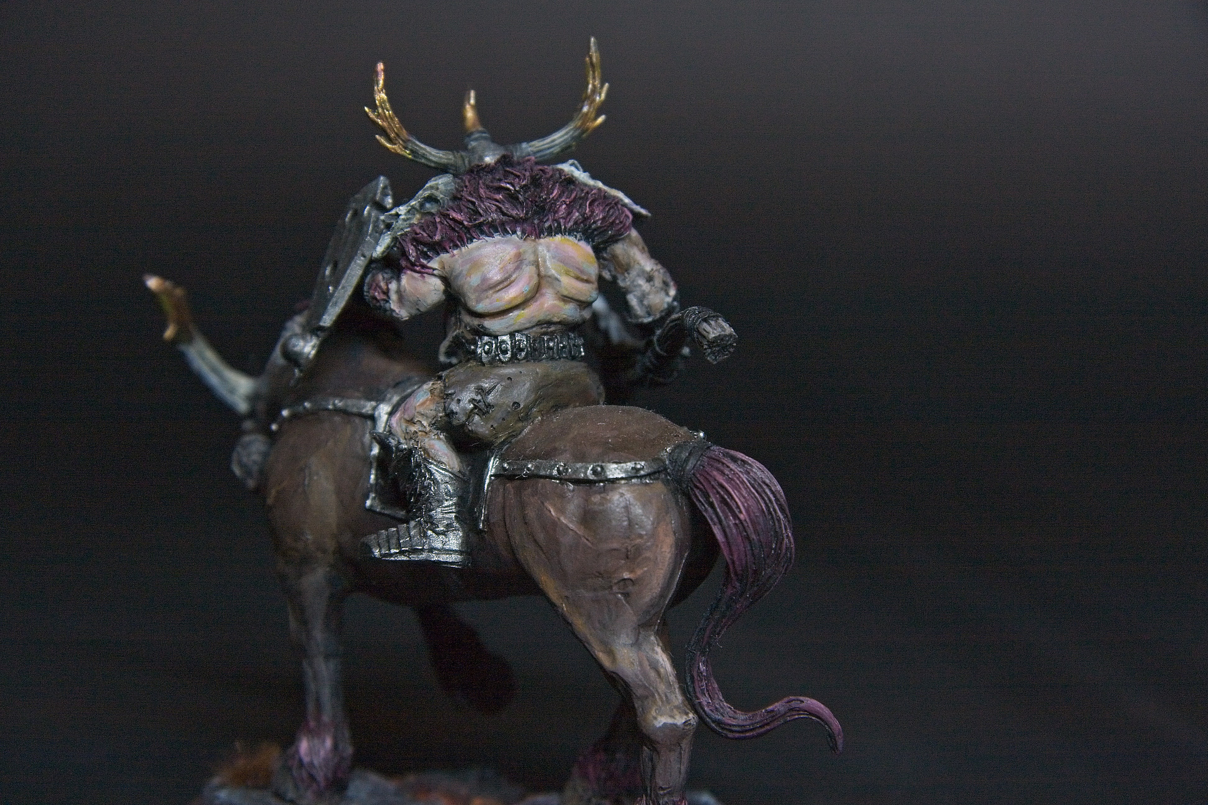 His flesh is pallid and corrupted.