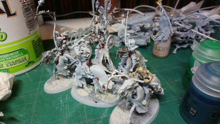 Hexwraiths with metal basecoated