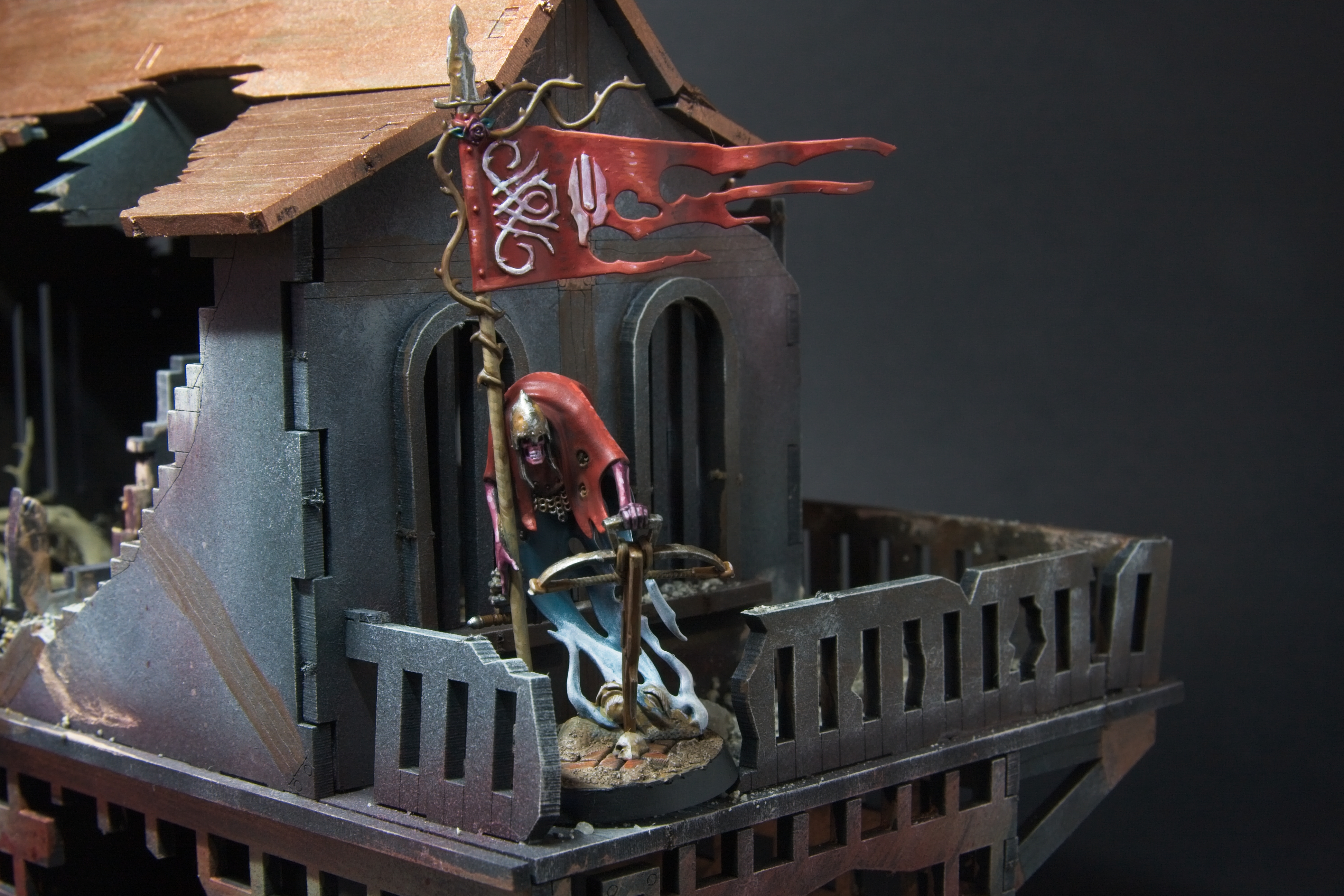 Banner ghost peeking through a fence