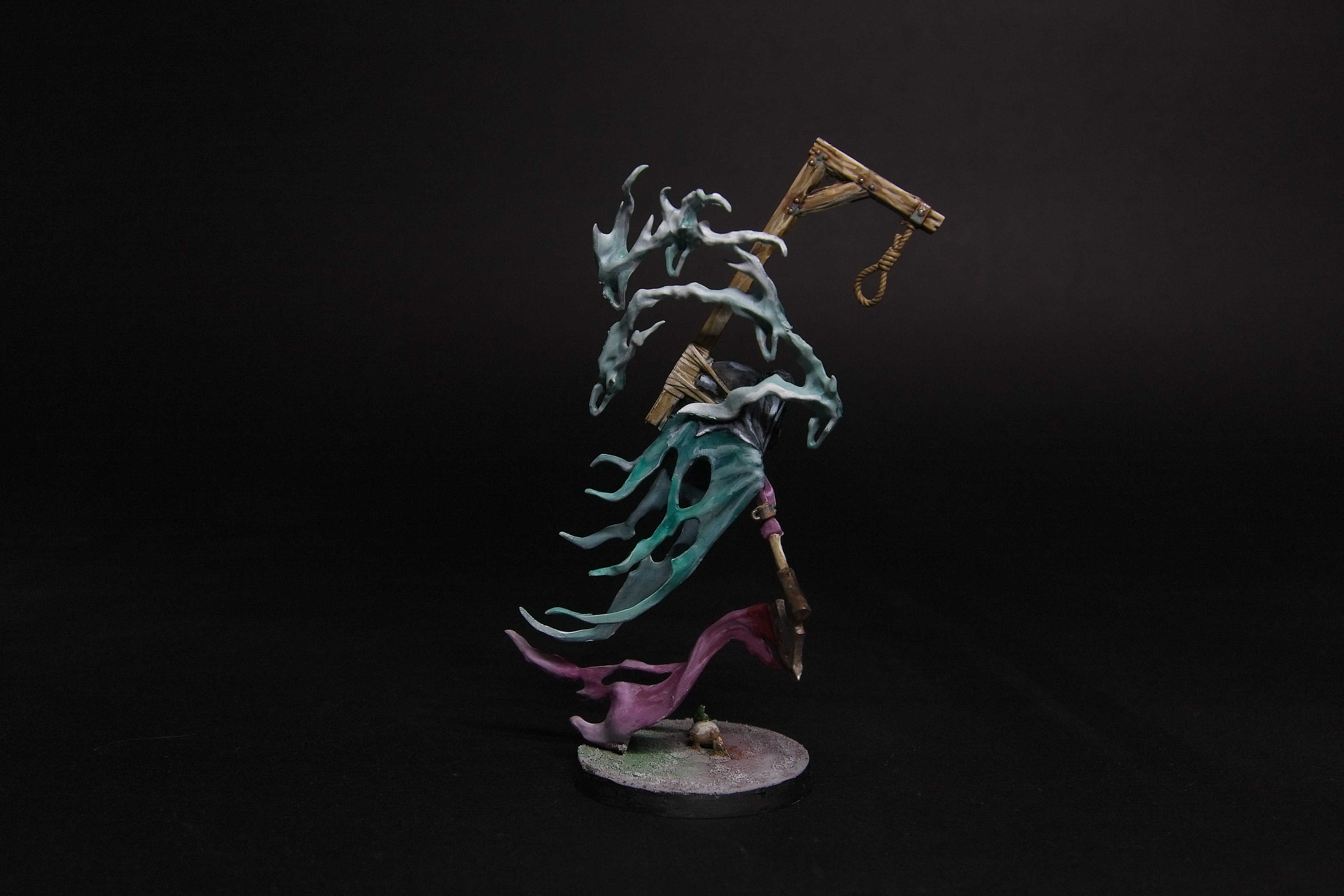 The hangman's noose is forever rusted.