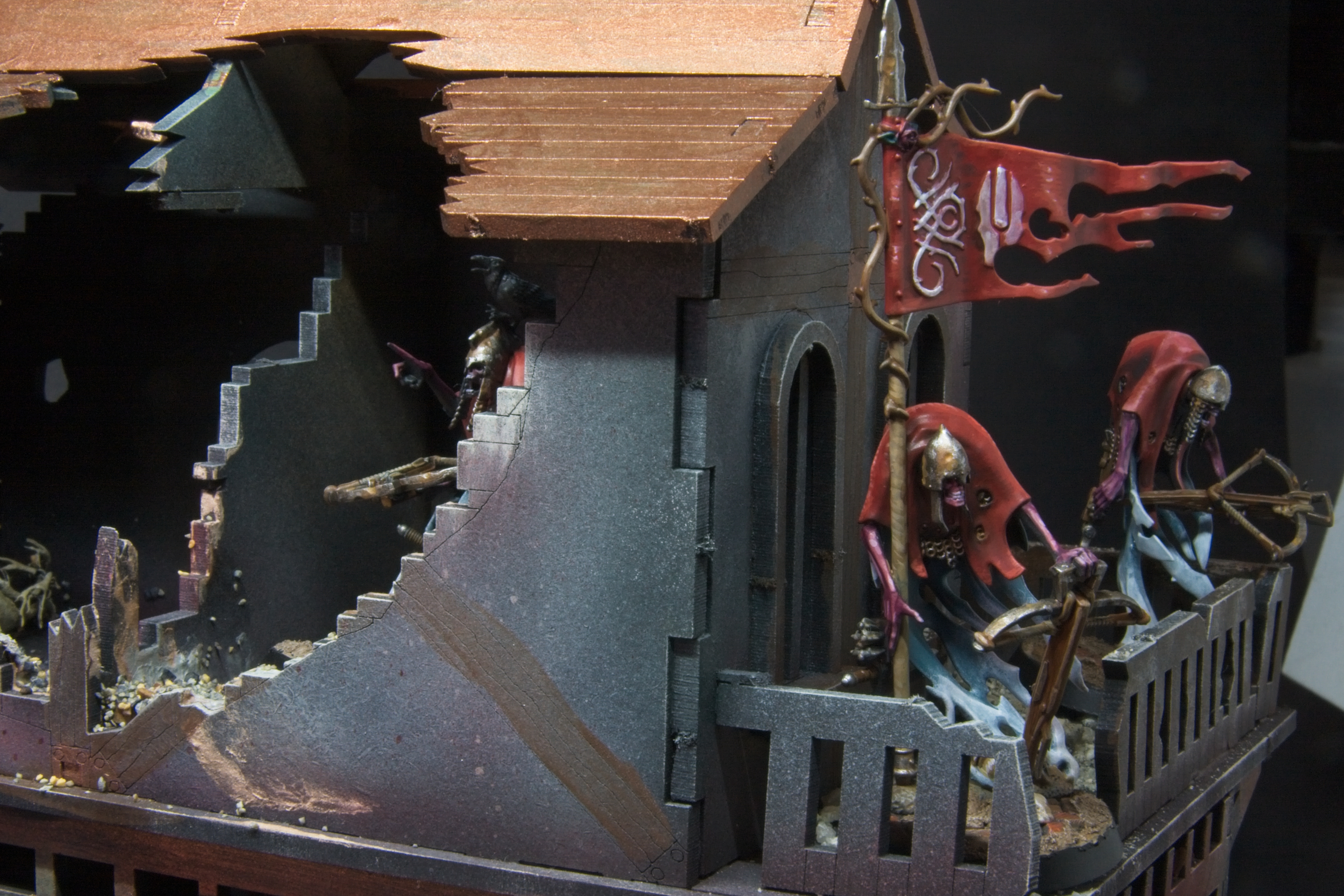 Banner ghost keeping watch with another ghost