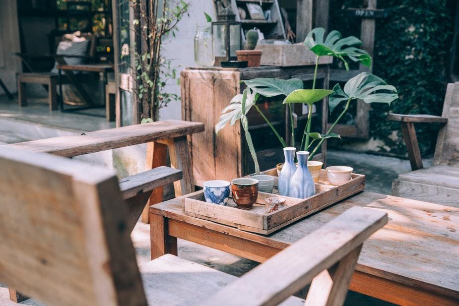 natural wooden dining set