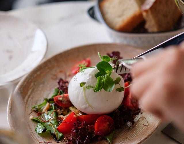 a burrata salad