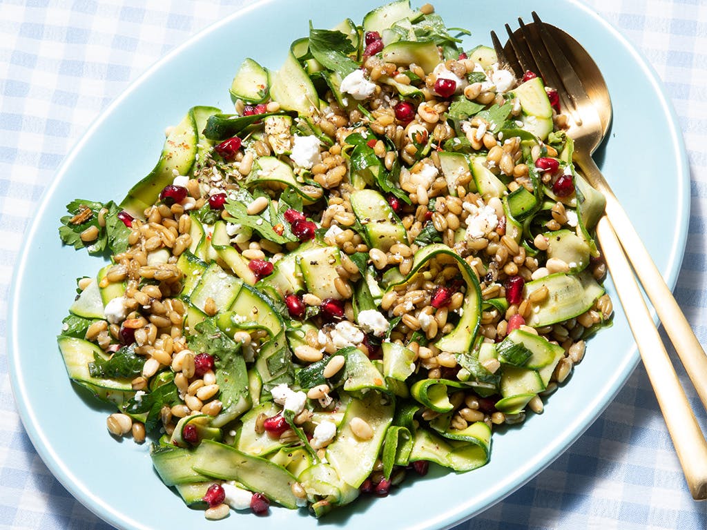 marinated courgette salad