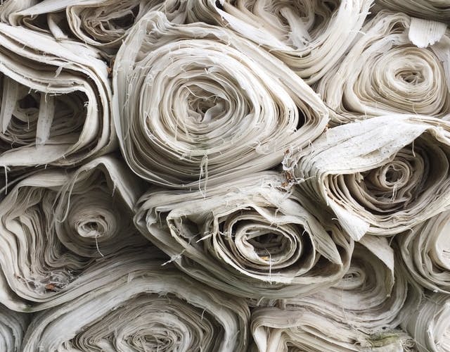 rolls of cotton fabric