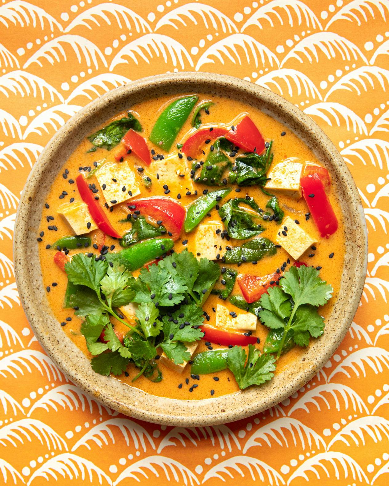 tofu pepper red curry