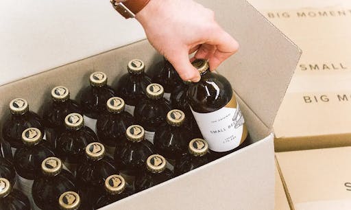 a box of beer bottles