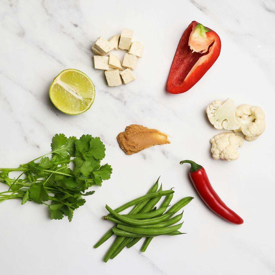 our thi red curry ingredients