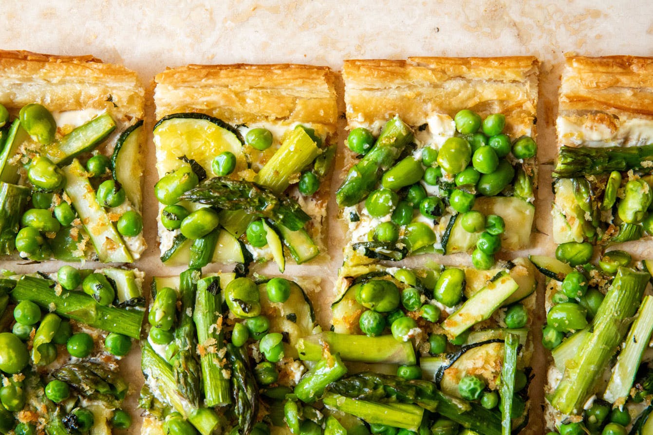 spring greens tart