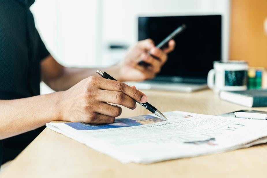 person working at desk