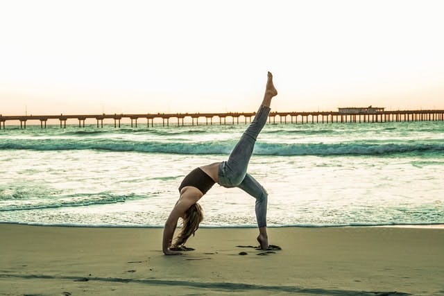 yoga on the beach