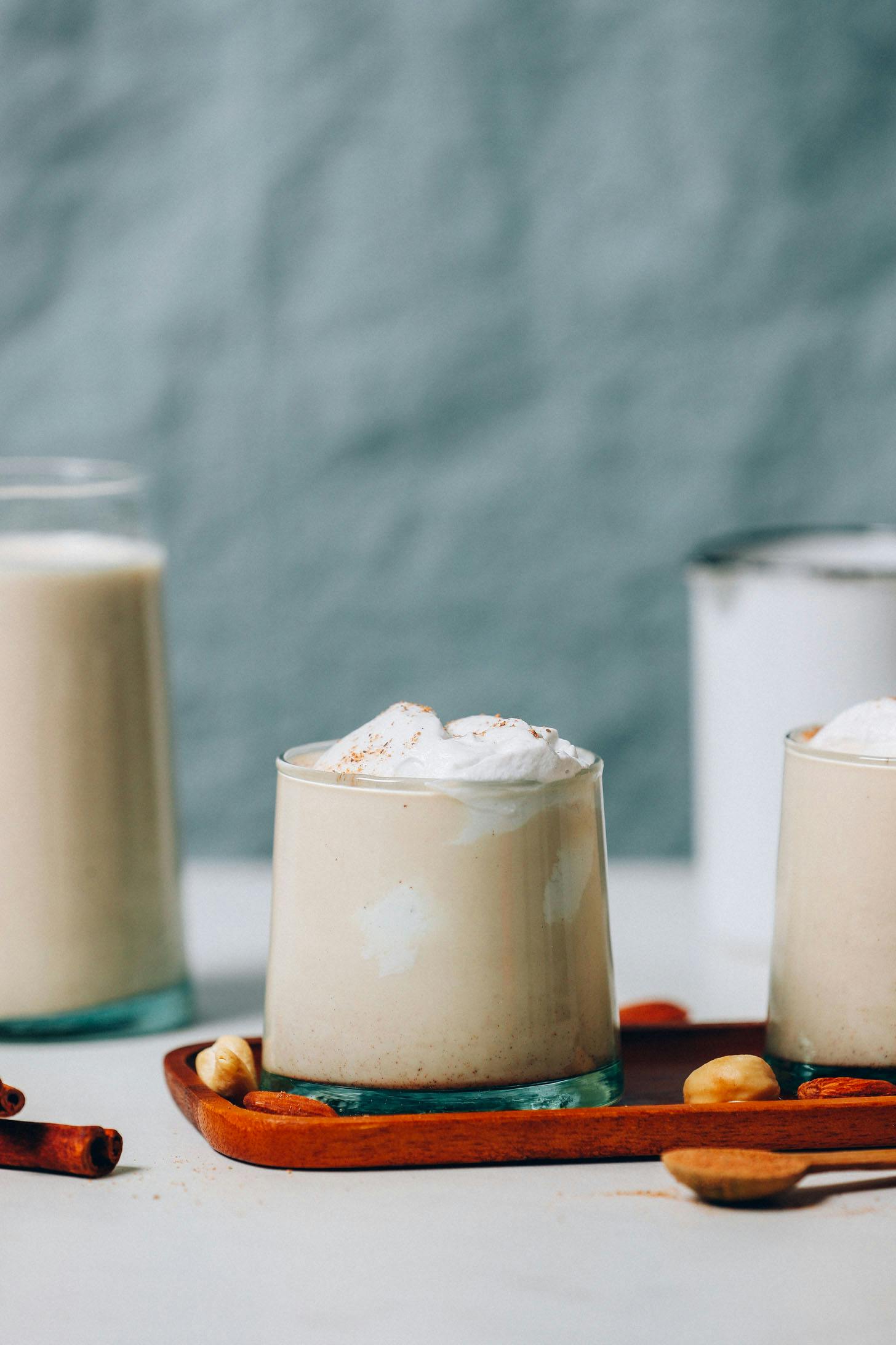 vegan eggnog with cream